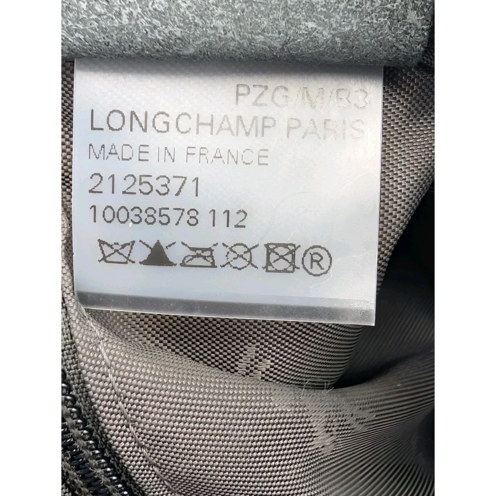 Longchamp Le Pliage Neo Camera Crossbody Bag Grey Nylon Leather French-Made